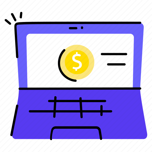 Online refund, online payment, online money, online cash, online earning sticker - Download on Iconfinder