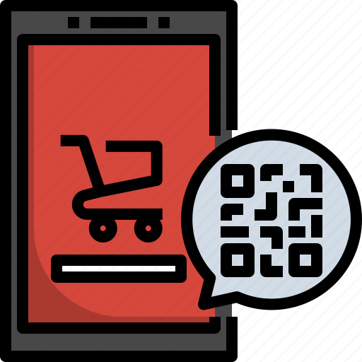 Qr, code, shopping, online, smartphone, cashless icon - Download on Iconfinder