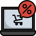 shopping, cart, laptop, online, sale, discount