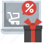 laptop, shopping, present, sale, cart, promotion, ecommerce 