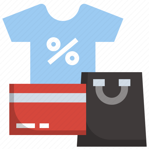 Shopping, credit, card, payment, discount, sale, cloth icon - Download on Iconfinder