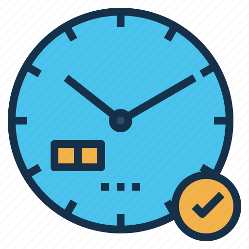 Check, clock, complete, cradle, grave, time icon - Download on Iconfinder