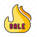 hot sale, sale, offer, price, hot deal, discount, tag, flame, fire