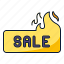 sale tag, flame, fire, sale, tag, label, price, discount, offer, hot