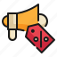 discount, advertising, megaphone, shopping, store, sale icon 