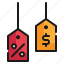 tag, label, discount, hang, price, shopping, sale icon 
