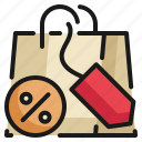 shopping, bag, discount, tag, shop, store, sale icon