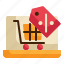 shopping, cart, discount, online, shop, sale icon 