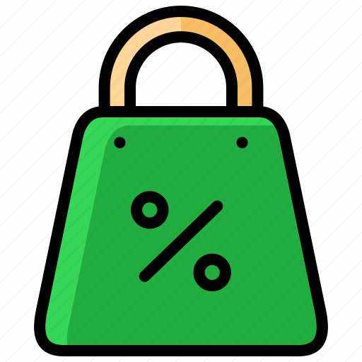 Bag, discount, shopping, sale, black friday, percent icon - Download on Iconfinder