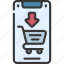 add, to, cart, mobile, trolley 