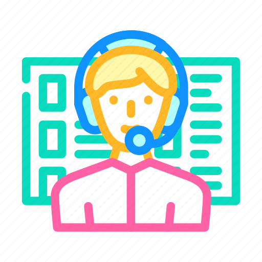 Calling, call, center, worker, salesman, business icon - Download on Iconfinder