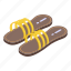 sponge, sandals, isometric 