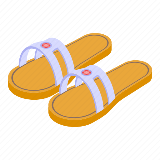Trendy, sandals, isometric icon - Download on Iconfinder
