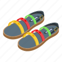 colorful, sandals, isometric