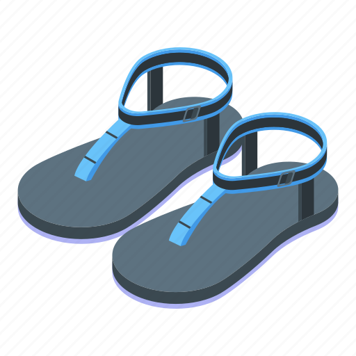 Soft, girl, sandals, isometric icon - Download on Iconfinder