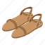 mother, leather, sandals, isometric 
