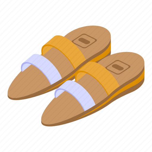 Woman, sandals, isometric icon - Download on Iconfinder