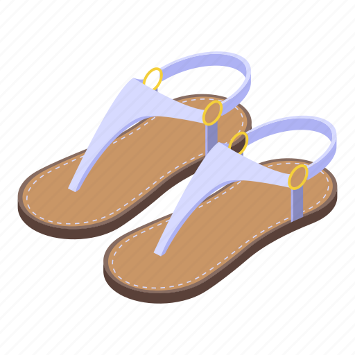 Girl, sandals, isometric icon - Download on Iconfinder