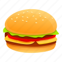 burger, food, party, retro