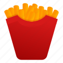 food, paper, snack, fries, box, french