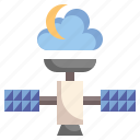 weather, cloud, moon, satellite, connection