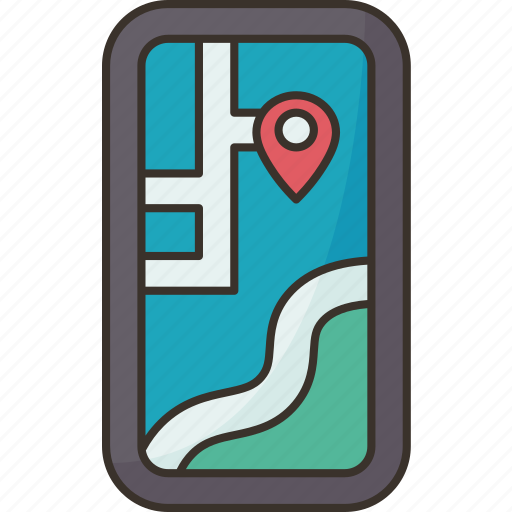 Gps, map, navigation, smartphone, application icon - Download on Iconfinder
