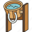 bucket, shower, water, pour, sauna 