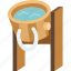 bucket, shower, water, pour, sauna 