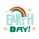 earth day, greeting, happy earth day, rainbow, save the planet, world environment day, earth, nature