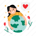 girl holding earth, love earth, kid, holding, save the planet, earth day, world environment day, earth, nature
