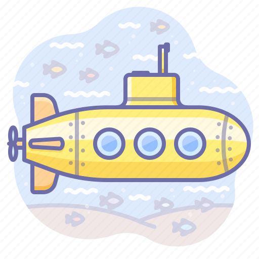 Submarine, yellow icon - Download on Iconfinder