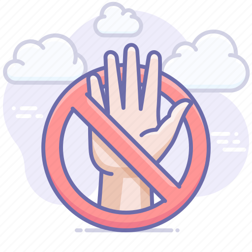 Do not touch, prohibited, hand icon - Download on Iconfinder