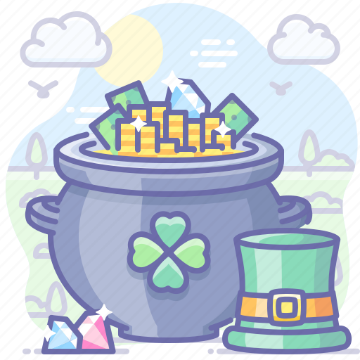 Clover, leprechaun, pot, hat, gold icon - Download on Iconfinder