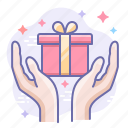 gift, hands, present
