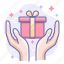 gift, hands, present 