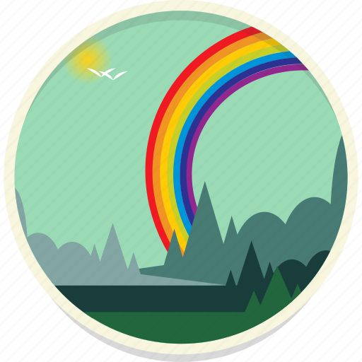 Forest, rainbow, vibgyor, sky, trees icon - Download on Iconfinder