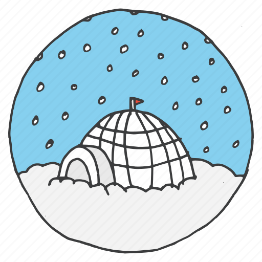 Christmas, eskimo, igloo, landscape, north pole, winter, snowfall icon - Download on Iconfinder