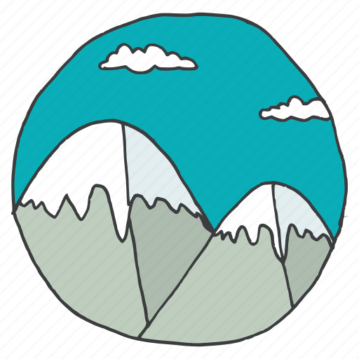 Clouds, mountain, scenery, sky, snow, vacation, landscape icon - Download on Iconfinder