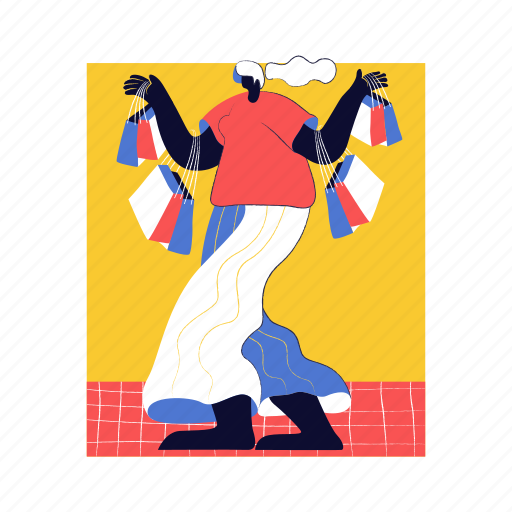 Shopping, e, commerce, woman, ecommerce, bags illustration - Download on Iconfinder