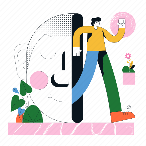 Product, development, man, head, male, walk, thought illustration - Download on Iconfinder