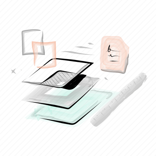 Layers, multiple, file, duplicate, ruler illustration - Download on Iconfinder