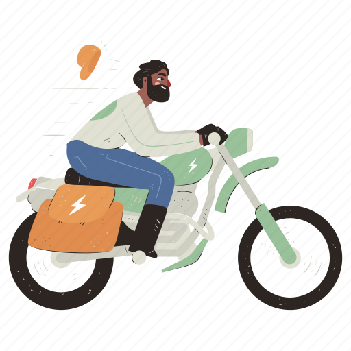 Transportation, delivery, bike, motorbike, motorcycle, man, deliver illustration - Download on Iconfinder