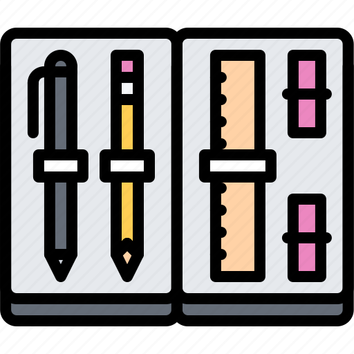 Box, case, lesson, pen, school, student, university icon - Download on Iconfinder