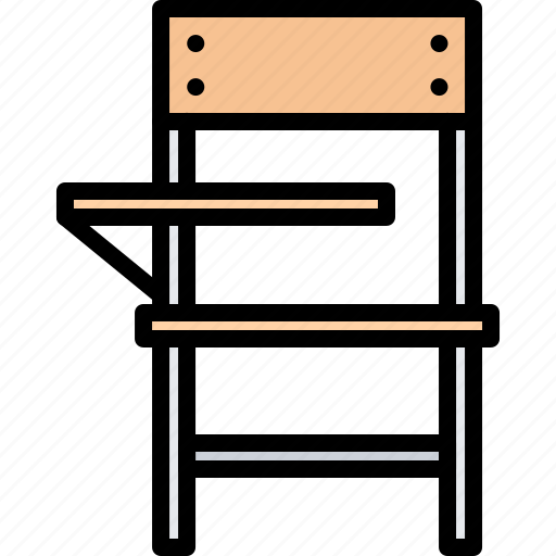 Chair, desk, lesson, school, student, university icon - Download on Iconfinder