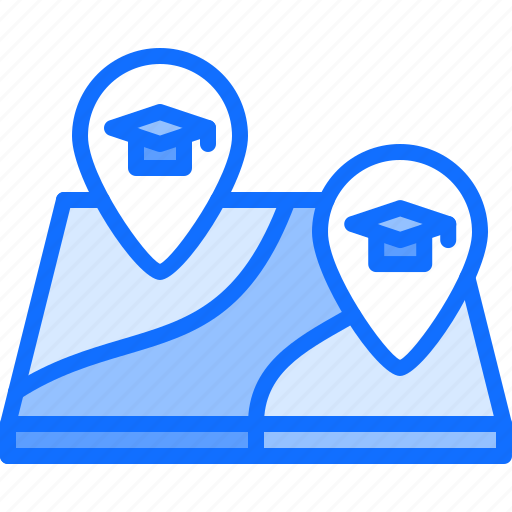 Lesson, location, map, pin, school, student, university icon - Download on Iconfinder