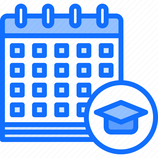 Calendar, cap, lesson, school, student, university icon - Download on Iconfinder