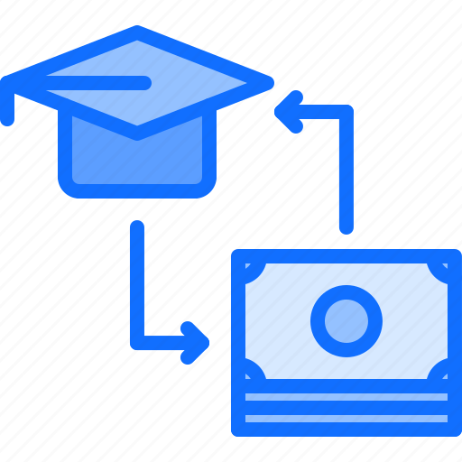 Cap, exchange, lesson, money, school, student, university icon - Download on Iconfinder