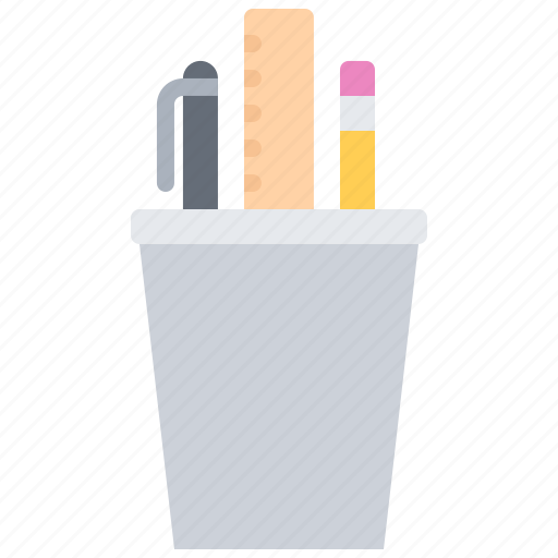 Lesson, pen, pencil, ruler, school, student, university icon - Download on Iconfinder