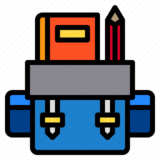 Backpack, bag, book, education, learning, school icon - Download on Iconfinder