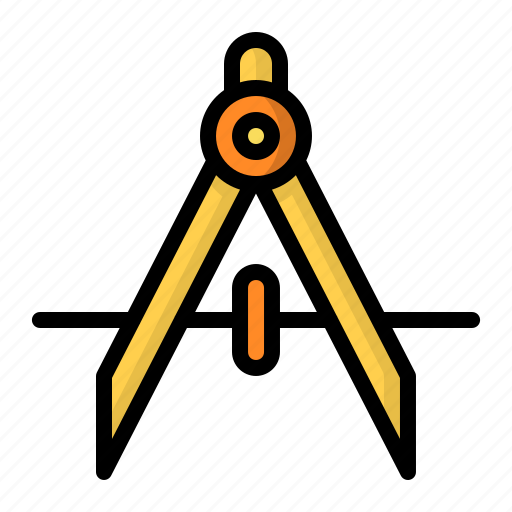 Compass, divider, geometry, tool icon - Download on Iconfinder